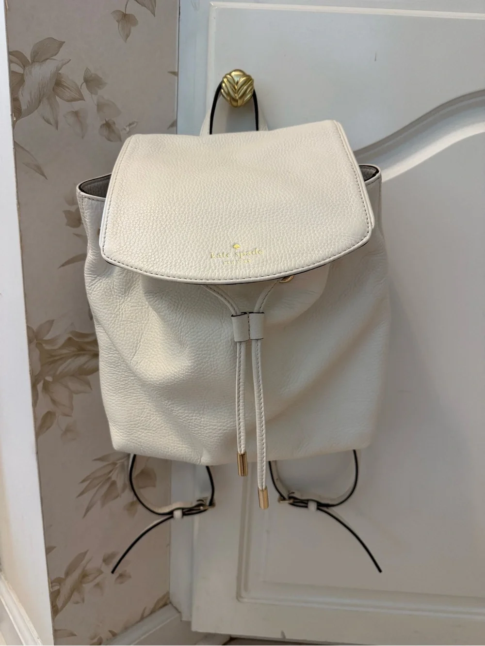 kate spade White Leather Mini Backpack